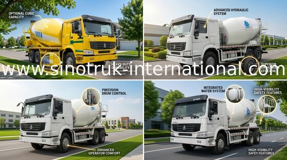 Caminhão SINOTRUK HOWO 12CBM 336HP 6X4 LHD ZZ5257GJBN4048W do misturador concreto
