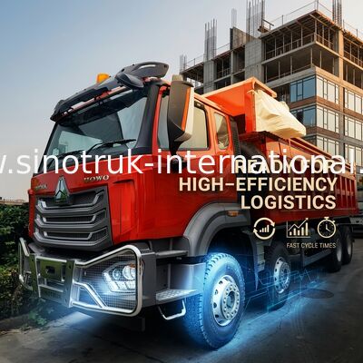 Super Rolamento HOWO 8×4 Red Tipper. 371HP Potência, 27CBM Grande Capacidade, 80 ¢ 100T de transporte pesado