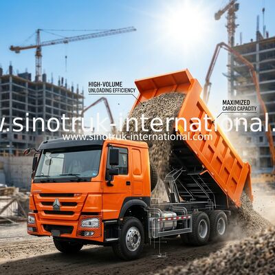 371HP 6x4 Dump Truck 20.01CBM Mestrado de carga útil para eficiência de trabalho pesado