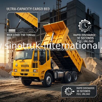 Transportador de carga pesado versátil com dimensão de caixa de carga 5800*3200*1800mm e cabine de caminhão HW7D