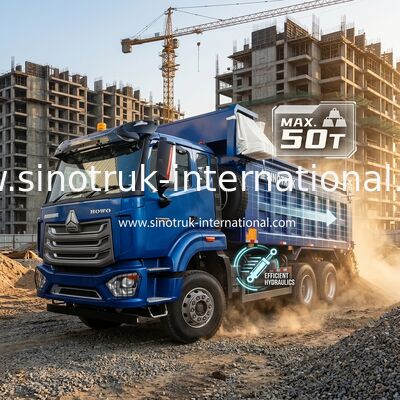 SINOTRUK HOHAN NEW HOWO 30 - 40 toneladas RHD 10 rodas Tarpaulin para construção azul alta eficiência de elevação e descarga
