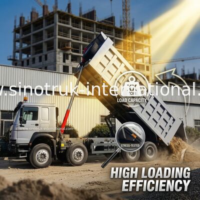 SINOTRUK HOWO 8×4 Dump Truck 400HP + 7800mm Rear Double Door Cargo Box
