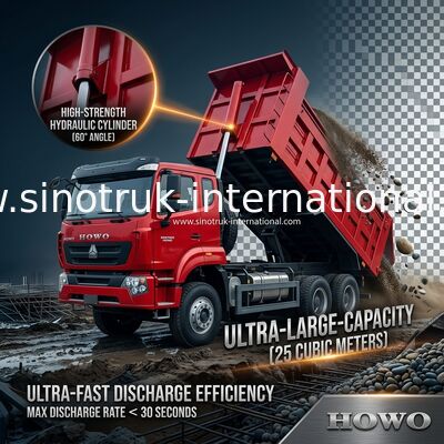 SINOTRUK HOHAN Novo Howo 6X4 RHD 10 rodas com lona reforçada porta traseira dura transporte eficiente