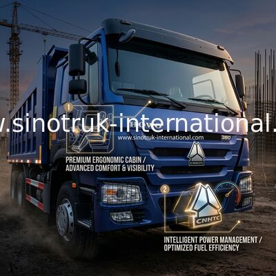 8X4 Blue Tipper Dump Truck 380hp 12 rodas Branco H77L ZZ3317V3567B1 Tipo U