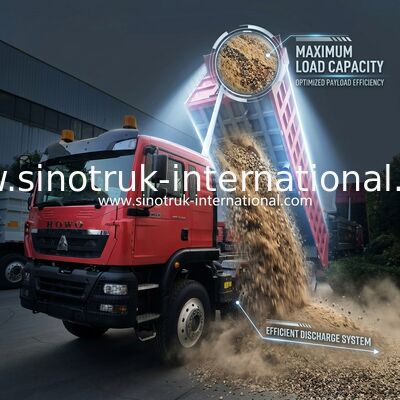 8 × 4 Lhd 12 rodas Sinotruk Tipper 400 hp Euro 2