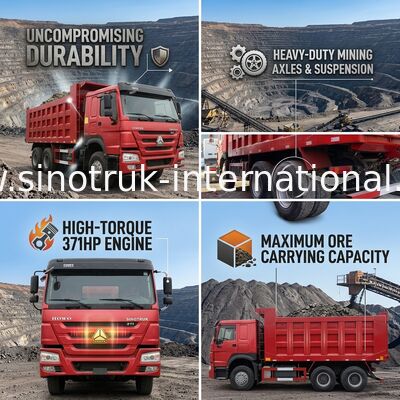 Usado Sinotruk Howo 6x4 camião de descarga 371hp