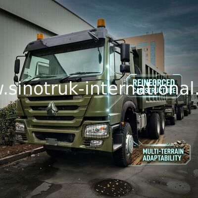 SINOTRUK HOWO 400HP Green Tipper Dump Truck RHD 6×4 12 rodas Alta potência
