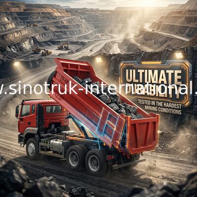 SINOTRUK HOWO N7 Carrinho de descarga de despejo 6 × 4 10 rodas 380 hp Para exportação Tipo U Fácil de descarregar