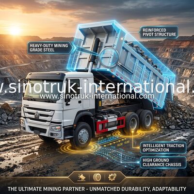 ZZ3257V3847B1 Alta potência HOWO caminhão 6×4 10 rodas 400HP baixo consumo de combustível