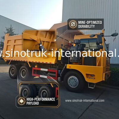 SINOTRUK Tipper Dump Truck resistente LHD com amarelo de esqueleto de grande resistência unilateral do táxi