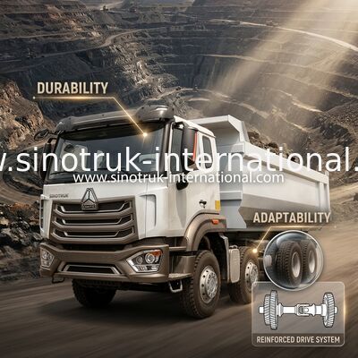 Caminhão basculante de HOWO N7 LHD 12wheels 8X4 400HP para a mineração
