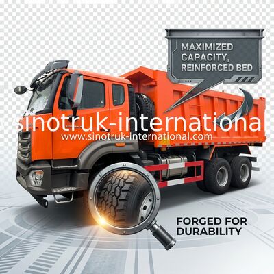 Sinotruk Hohan Carrinho de descarga de descarga N7 6 × 4 10 rodas 380Hp Lhd ou Rhd