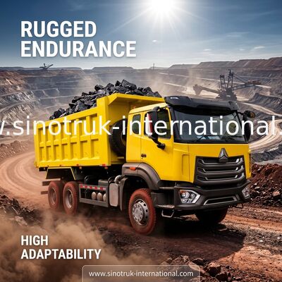 Sinotruk Dump Truck NX 6 × 4 10 Rodas Weichai 380Hp Big Tray