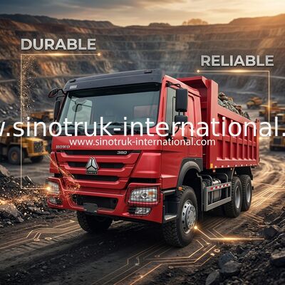 SINOTRUCK Howo Tipper Dump Truck 380Hp 6 × 4 20CBM Caixa 10 rodas Ferro de angular de esmagamento