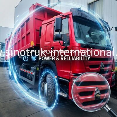 Sinotruk Howo Dump Truck 380Hp 6 × 4 com cilindro hidráulico Hyva para mineração