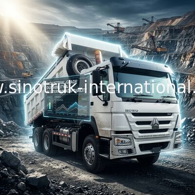 Sinotruk Howo Carrinho de descarga 380Hp 6 × 4 20CBM Branco Com Tarpaulin Automático
