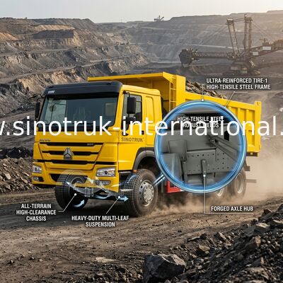 10 consumo alto dos cavalos-força 400HP HOWO Tipper Dump Truck Low Fuel das rodas