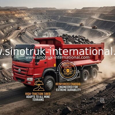 Sinotruk Howo Tipper Dump Truck 380Hp 6 × 4 20CBM Tipo U Box 10 rodas