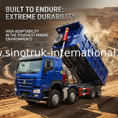 Baixos cavalos-força altos azuis do consumo de combustível 400HP HOWO Tipper Dump Truck RHD 6×4 12wheels