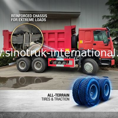 10 consumo de combustível das rodas LHD HOWO 6x4 Tipper Truck High Horsepower 400HP baixo