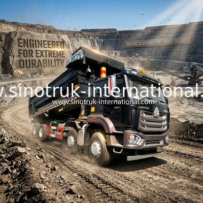Rodas N7 preto ZZ3317V386JB1R de Sinotruk HOWO Tipper Dump Truck 8X4 371hp 12