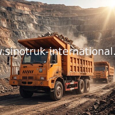 mineração Tipper Dump Truck 371HP de 6X4 LHD 70 toneladas de SINOTRUK HOWO para o setor mineiro