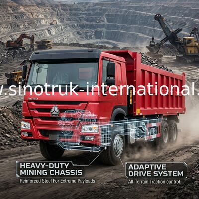 Mineração do × 4 de Sinotruk Howo Tipper Dump Truck 12Wheels 400Hp 8