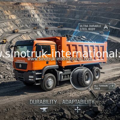 Sinotruk alaranjado Howo 6 x 4 Tipper Dump Truck New 371HP LHD