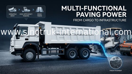 SINOTRUK Howo Tipper Dump Truck LHD 6X4 371HP na cor branca
