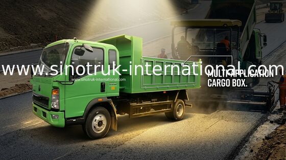 Aço de grande resistência verde de Tipper Dump Truck Howo 116hp
