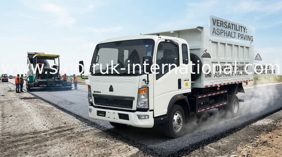 Condução à direita do caminhão basculante RHD do dever da luz de 116HP HOWO 4X2