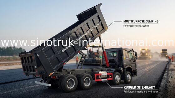 12 caminhão basculante 400hp de Sinotruk HOWO 8X4 das rodas para a mineração