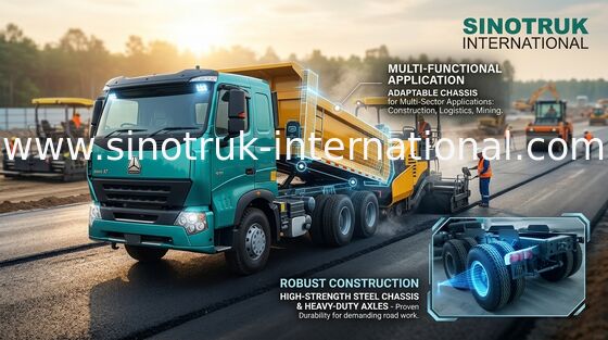 O caminhão basculante 6x4 resistente Sinotruk Howo 290HP do caminhão basculante do perfil baixo usa-se extensamente