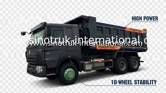 Caminhão basculante LHD toneladas do caminhão basculante pesado de 371HP 30 - 40 do caminhão basculante dos bens da construção da carga