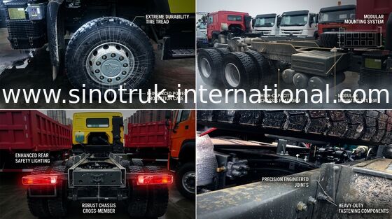 336HP Tipper Dump Truck For Construction SINOTRUK HOWO 6x4