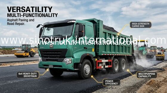 Caminhão basculante de Sinotruk HOWO A7/caminhões basculantes grandes da construção RHD 6X4