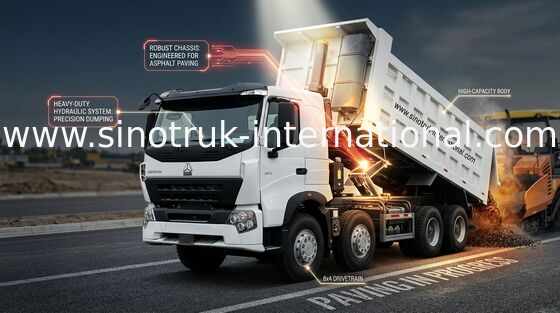 Caminhão basculante A7 371 HP de Sinotruk Howo 12 toneladas 20 - 30 CBM ZZ3317N3867N1 das rodas LHD 60