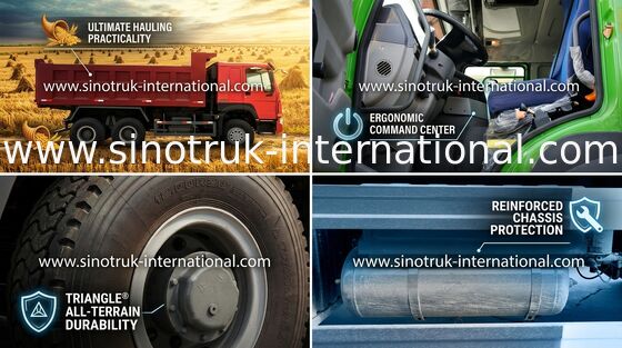 O caminhão basculante comercial SINOTRUK HOWO ZZ3257N3447A escolhe o beliche para minar