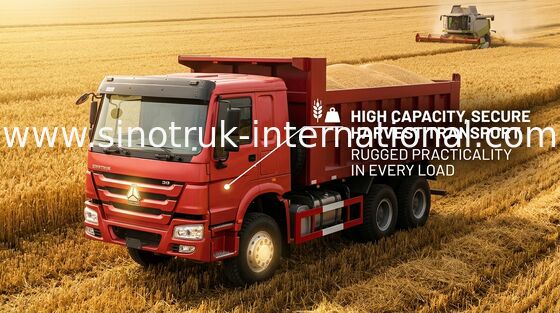 Caminhão basculante LHD 371 HP de Sinotruk Howo toneladas de caminhão basculante pesado de 25 - 40 Euros 2