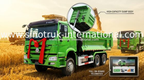 Caminhão basculante 266 HP do caminhão basculante do material de construção - caminhão basculante do anúncio publicitário de 420 HP