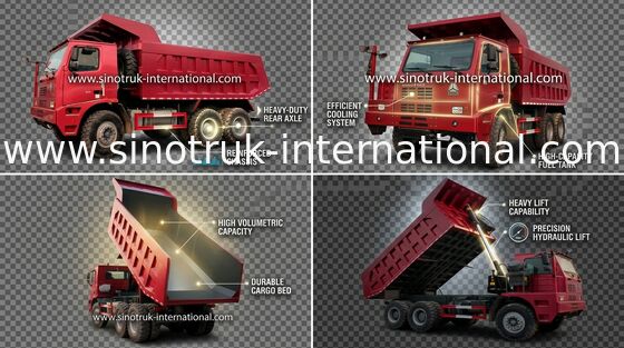 Camião basculante SINOTRUK HOWO 70 LHD de mineração 6X4 371HP 70tons ZZ5707S3840AJ do caminhão basculante