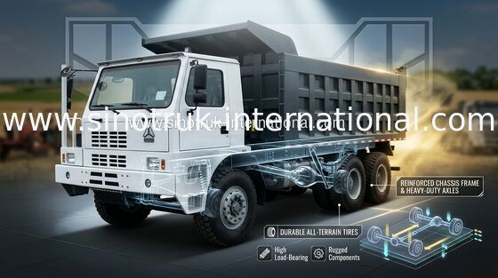 Camião basculante RHD 6X4 371HP 70tons ZZ5707S3840AJ do caminhão basculante da mineração de SINOTRUK HOWO70