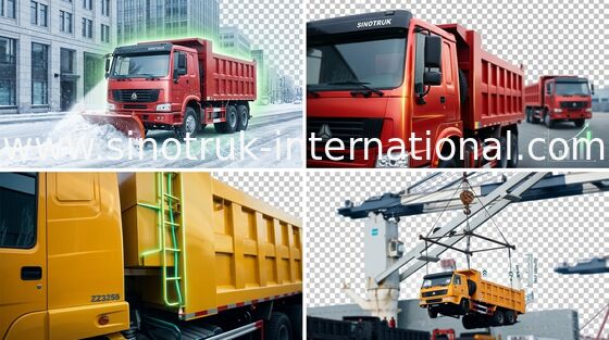 Camião basculante SINOTRUK HOWO 6X4 LHD 371HP 25-40tons 10-25CBM ZZ3257N3847A do caminhão basculante