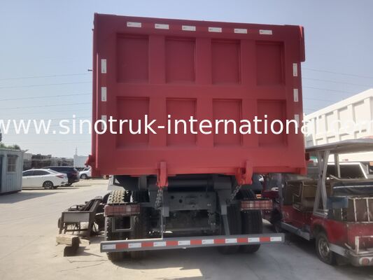 Caminhão basculante Sinotruk NX com motor 371HP, capacidade 40-50T e tração 8×4 para transporte pesado vermelho