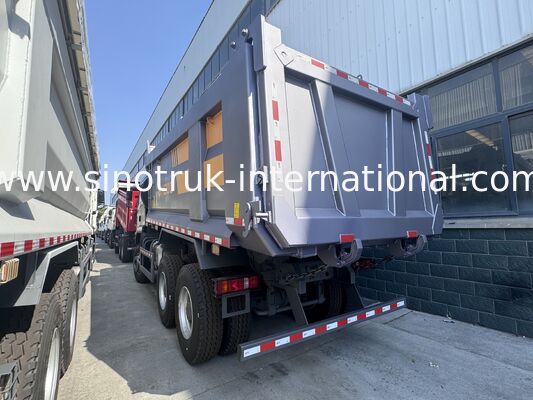 SINOTRUK HOWO TX Modelo 371HP LHD Tipper Dump Truck 6X4 Com luzes de aviso U tipo Cinza
