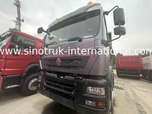 Caminhão de carga pesada HOWO TX 8X4 400HP Duplo eixo traseiro 16T Duplo 9.5T cinza