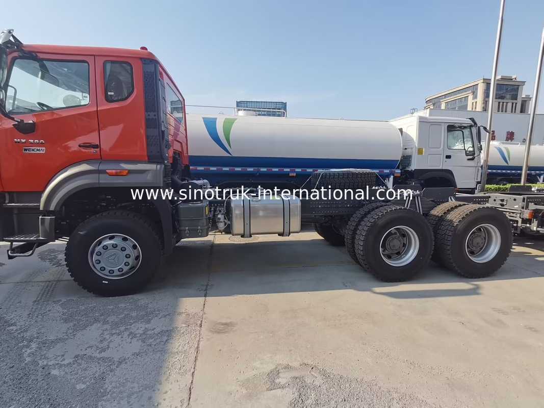 Sinotruk New Howo Tipper Dump Truck Chassis Weichai Motor 6 × 4 LHD Cor laranja