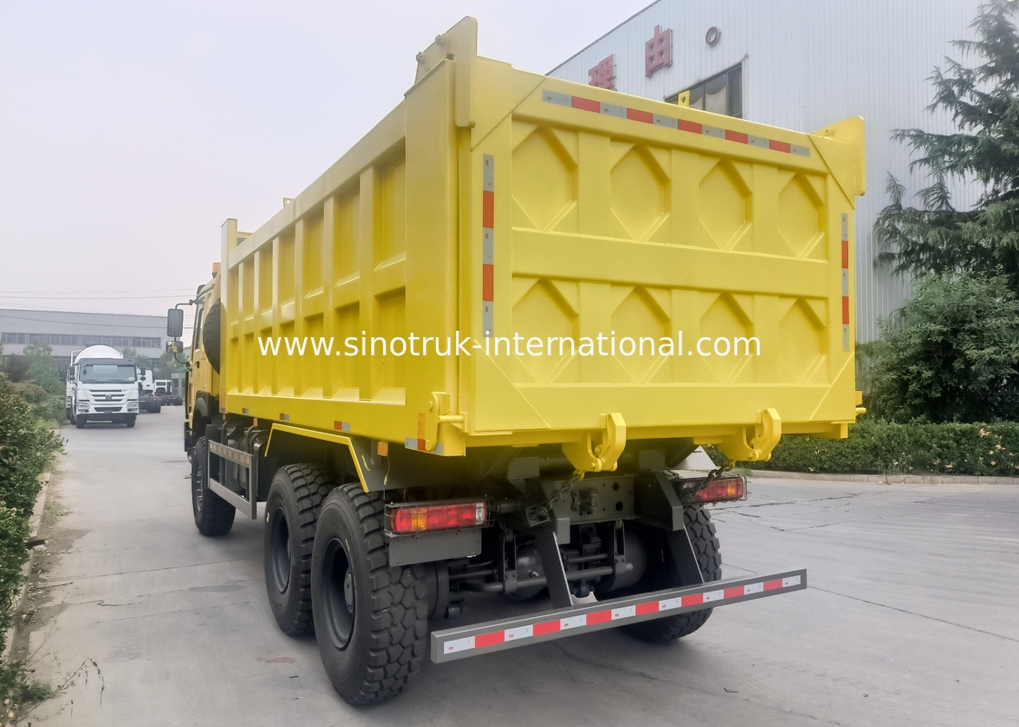 Sinotruk Howo Tipper Dump Truck 6 × 6 tração integral com 14.00R20 Pneus únicos 380 hp