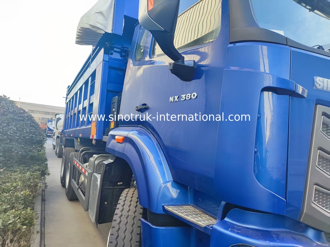 Potente versátil HOWO 6x4 380HP Blue Dump Truck com 20CBM caixa de carga quadrada e impermeável lonas Flip Cove