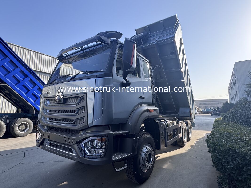 SINOTRUK HOHAN New Howo Tipper Dump Truck Meio de elevação 6 × 4 RHD Cargo Box 19-20CBM cor personalizada Diamond Silver 400HP